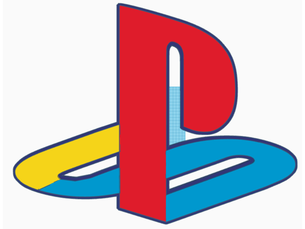 Playstation Logo hd Konsole Video Spiel 3D print model - Mito3D