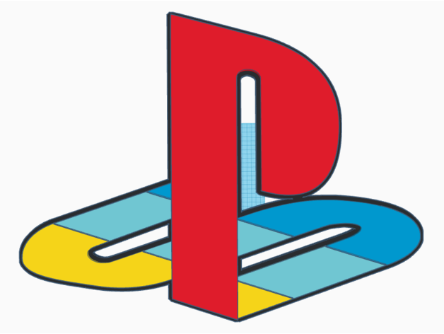 Playstation Logo hd 2 Konsole Video Spiel 3D print model - Mito3D