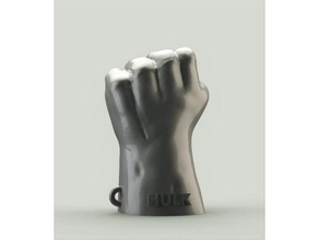 hulk fist keychain 3d print model - Mito3D