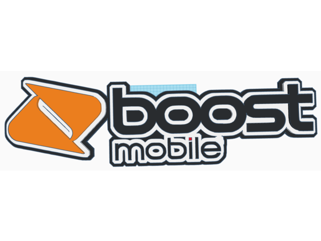 boost mobile logo hd 3D print model - Mito3D