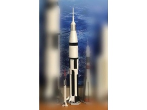 nasa saturn ib 1 200 scale 1960s apollo rocket rockets space spacerockets 3d print model - Mito3D