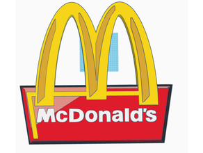 McDonald's logotipo hd 2 velozes Comida restaurante mcdonalds 3d print model - Mito3D