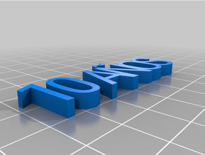 personalizado sencillo nombrada llavero 3d print model - Mito3D