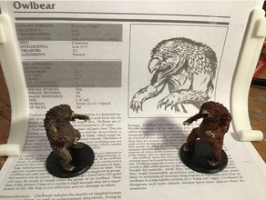 owlbear ages- 2st edition ad&d monstrous compendium vol 1 dd dnd miniature dungeons dragons 28mm tabletop 3d print model - Mito3D