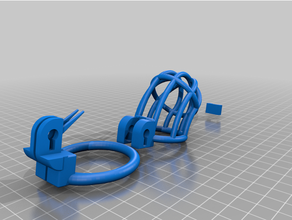 parametric chastity cage - tpu flex ring male xxx 3d print model - Mito3D
