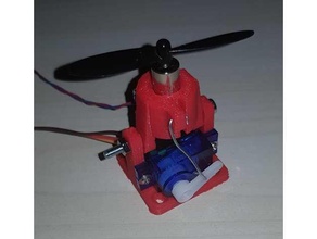 micro motor thrust vectoring mount drone quadcopter rc plane 3d print model - Mito3D