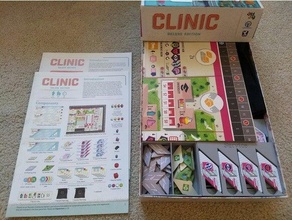 clinic boardgame insert extension boardgames accessories inserts organizer board game 3d print model - Mito3D