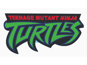 tmnt logo hd adolescent mutant ninja 3d print model - Mito3D