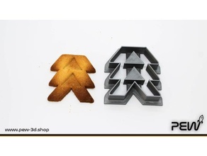 destino caçador logotipo biscoito cortador Cortador jogos 3d print model - Mito3D