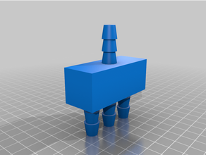 customized hose barb adapter manifold 3d print model - Mito3D