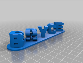 bryce espen personalizzato 3d print model - Mito3D