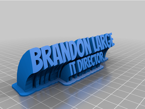 blarge director nameplate customized 3d print model - Mito3D