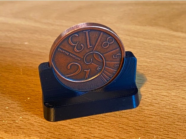 monnaie supporter fibonacci 3D print model - Mito3D