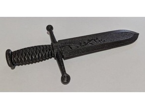 ornamental dagger 3d print model - Mito3D
