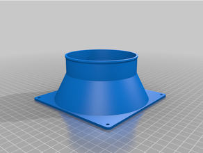 compact 140mm fan 100 mm duct customized 3d print model - Mito3D