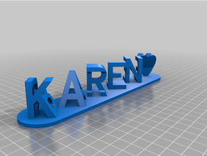 karen 2 personalizzato 3d print model - Mito3D