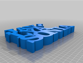 customized variable word sculpturenew 3d print model - Mito3D