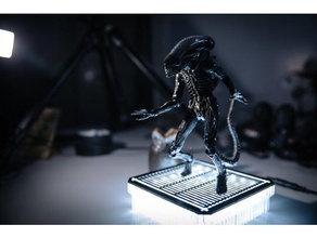figure display stand glowforge laser cutter 3d print model - Mito3D