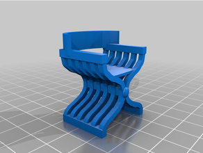 quarter scale medieval chair 28mm 3d print model - Mito3D