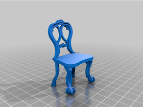 quarter scale decorative chair 28mm 3d print model - Mito3D