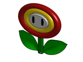 fiore Mario 3d print model - Mito3D