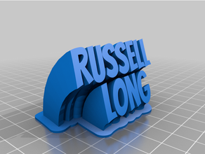 russell long board customized 3d print model - Mito3D