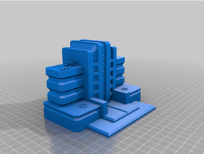 scifi city - tech centre remix 6mm building fighttech trinity 3d print model - Mito3D