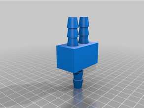 customized hose barb adapter manifold 3d print model - Mito3D