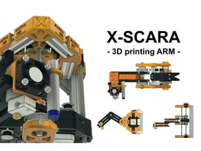 scara 3d Drucken Arm Drucker cnc Maschine Roboter 3d print model - Mito3D