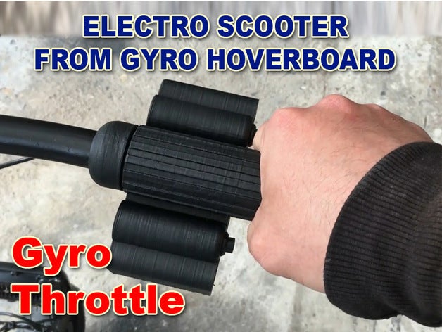 giroscopio acceleratore scooter elettrico bicicletta hoverboard girothrottle 3D print model - Mito3D