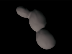 9969 braille aproximado forma escamoso asteroide asteroides astronomia astronomía principal cinturón escala modelo solar espacio 3d print model - Mito3D