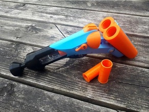 foam nature - nerf double barrel shotgun blaster shell 3d print model - Mito3D
