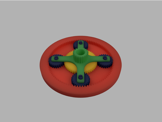 planetary gear mechanical 3D print model - Mito3D