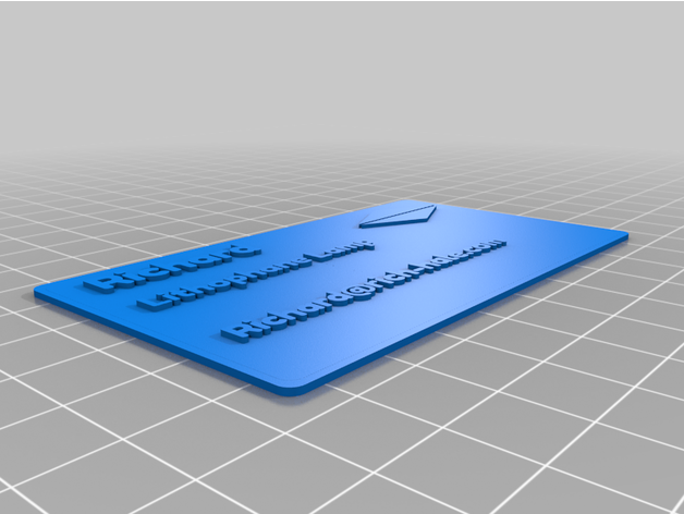 customized business card - dual extrusion 3D print model - Mito3D