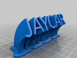 customized sweeping plate 2 lines fonts remix 3d print model - Mito3D