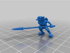 goblin lancia età sigmar dnd miniatura miniature orco esploratore rpg warhammer fantasia 3d print model - Mito3D