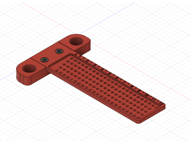 valutare t square 120mm tsquare lavorazione legno utensili 3D print model - Mito3D