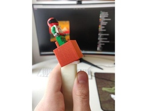 pez baş Lego karakter ayakta durmak Şeker çocuklar uyumlu oyuncak yamuk 3d print model - Mito3D
