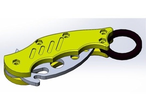 karambit smussato formazione aiuto plastica coltello marziale arti 3d print model - Mito3D