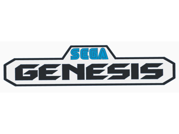 Sega Genesis Logo hd Retrogaming retro Gaming 3D print model - Mito3D