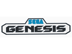 sega genesis logo hd retrogaming retro gaming 3d print model - Mito3D