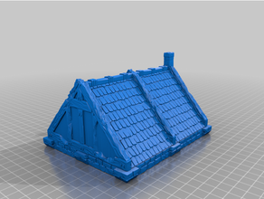 Ulvheim chalet remix toit terrain jeu guerre 3d print model - Mito3D