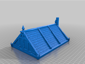 ulvheim small merchant house - roof remix terrain wargame 3d print model - Mito3D