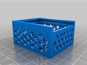 caixa hexagonal buracos personalizado 3d print model - Mito3D