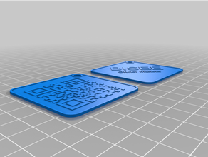 customized qr code dog tag 3d print model - Mito3D