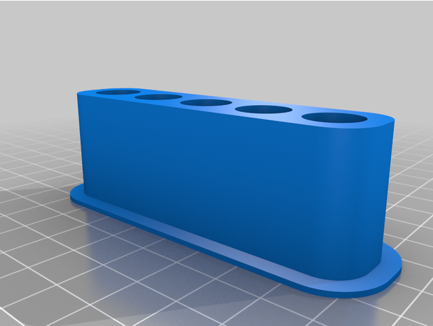 customized eppendorf tube holder 5x1 3D print model - Mito3D