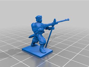 middle renaissance - imperial roman light musketeers 20mm 25mm fantasy infantry medieval musket tabletop gaming wargaming 3d print model - Mito3D