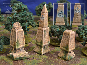 haute elfes pierre chemin âge Sigmar elfe fantaisie miniature paysage monolithe ruines terrain jeu guerre wargaming marteau 3d print model - Mito3D