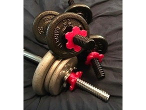 retaining nut barbell dumbell weight 3d print model - Mito3D