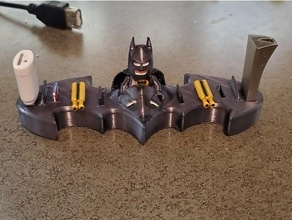 Lego Batman sd Karte Halter Unterstützung USB 3d print model - Mito3D